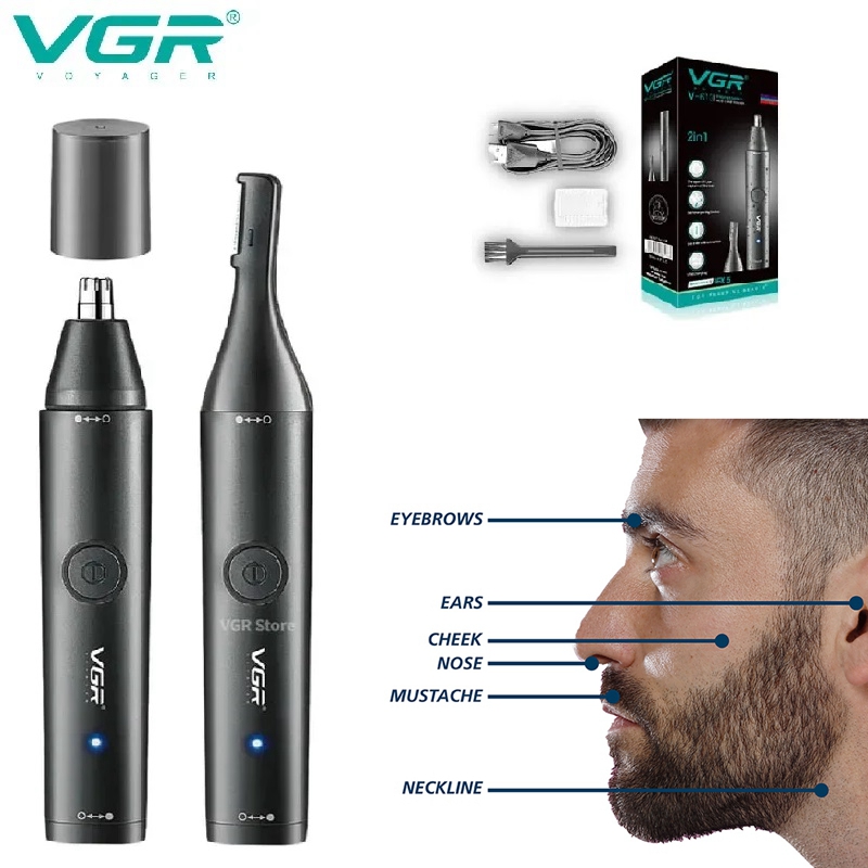 Nose Trimmer - VGR моющийся триммер для волос в