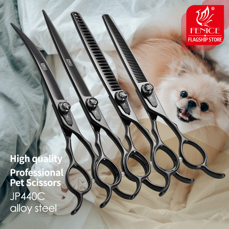 Grooming Scissors - Fenice JP440C стальные профессиональные черные парикмахерские