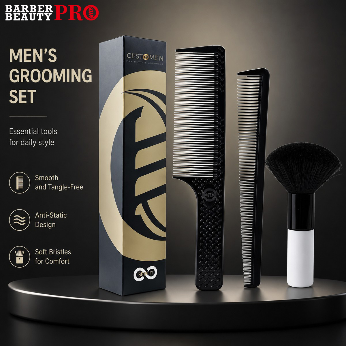 Men'S Grooming Hairstyles - Набор профессиональных расчесок для стрижки волос,