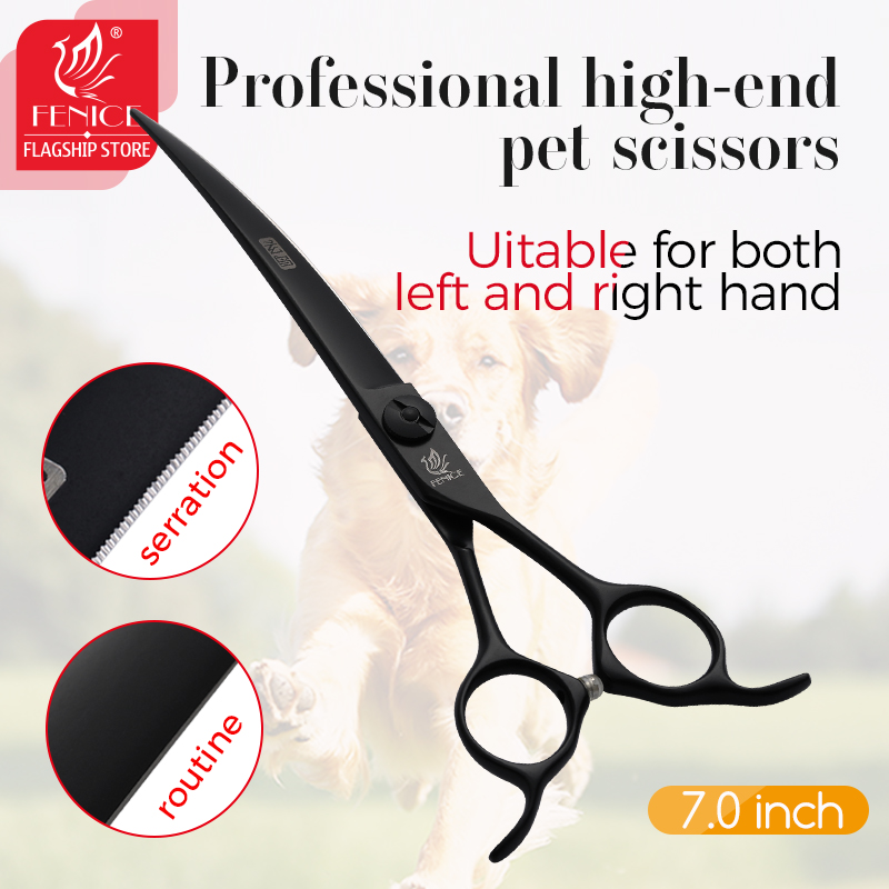 Grooming Scissors - Профессиональные изогнутые ножницы Fenice 7 дюймов