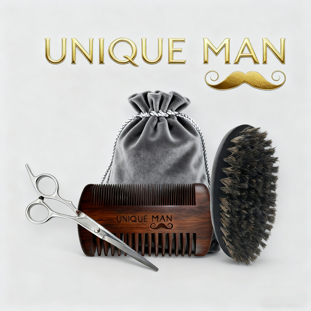 Grooming Kit - Мужской набор для бороды UNIQUE MAN,
