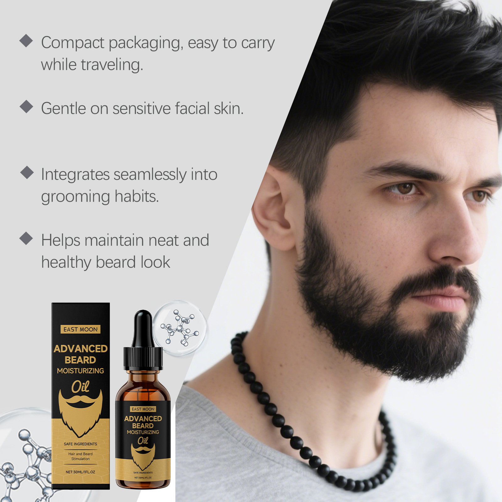 Масло для бороды East Moon Ros – обзор и цена Beard Oil